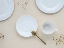 CreaTable Untertasse FLEUR ROYAL 6er Set creme weiß