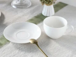 CreaTable Untertasse FLEUR ROYAL 6er Set creme weiß