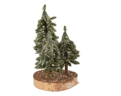 Deko Objekt Kunststoff Ø 13 x 23 cm Grün/Braun/Weiß