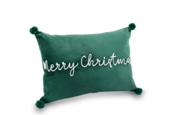 Deko Objekt MERRY CHRISTMAS rechteckig 50 x 35 cm Naturmaterialien/Polyester Grün