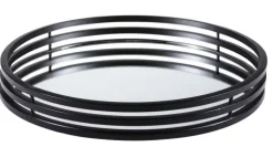 Deko Tablett 48 cm schwarz