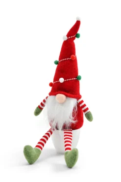 Dekofigur MERRY CHRISTMAS Kantenhocker - Wichtel - Kunststoff 47 x 14 x 9 cm Rot