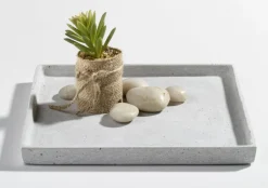 Dekoplatte quadratisch 2 x 20 x 20 cm Kunststoff grau