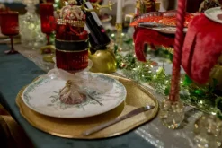 Dekotablett 36 x 40 cm Alu goldfarbig