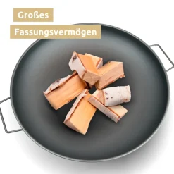 deluxe4home Feuerschale XL 58 cm schwarz