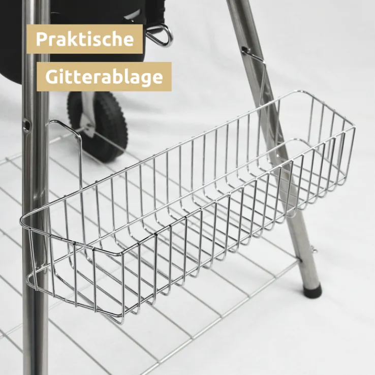 deluxe4home Holzkohlegrill KUGEL 64 x 59 cm schwarz