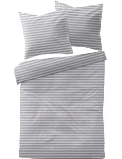 DORMISETTE Jersey-Bettwäsche MELANGE 135 x 200 cm grau