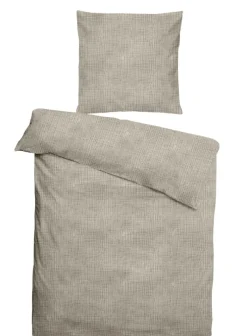 DORMISETTE Musselin-Bettwäsche 135 x 200 cm sandgrau