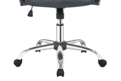 Drehstuhl mit Armlehnen Chromfarbig/ Grau