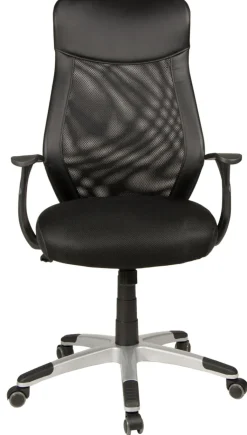 Drehstuhl NIKO Silberfarbig/ Schwarz