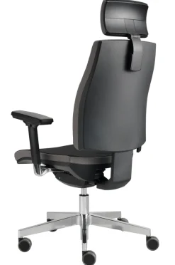 Drehstuhl PREMIUM I 70 x 133 x 70 cm schwarz/ chromfarbig