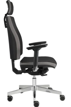 Drehstuhl PREMIUM I 70 x 133 x 70 cm schwarz/ chromfarbig