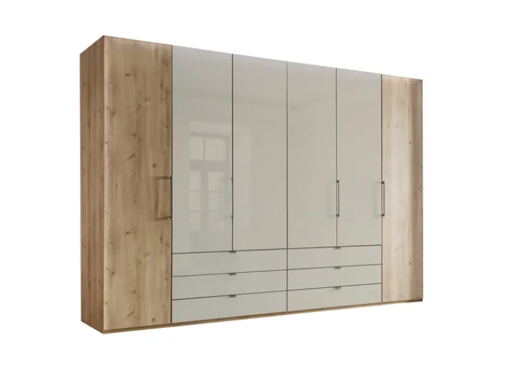 Drehtürenschrank CLIVO braun/ beige