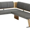 Eckbank ELIMO NB Oak /Lederlook Duncan grau