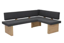QUARTIER Eckbank LINN Webstoff anthrazit/ Eiche Artisan NB