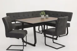 QUARTIER Eckbank LUISE 202 x 152 cm anthrazit