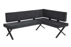 QUARTIER Eckbank MARION 200x140 cm Teddyoptik anthrazit