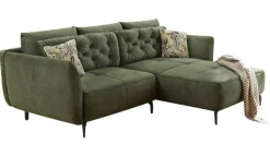 QUARTIER Ecksofa CHASE dunkelgrün