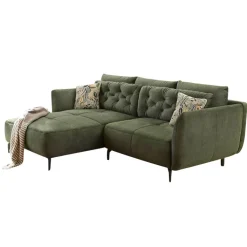 QUARTIER Ecksofa CHASE dunkelgrün