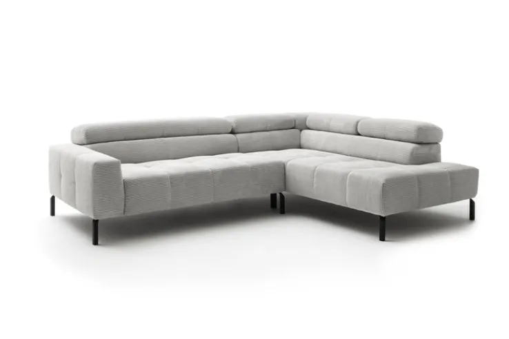 Ecksofa CLEVELAND 273 x 219 cm hellgrau