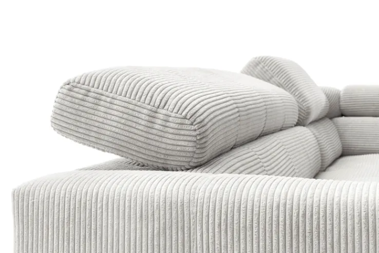 Ecksofa CLEVELAND 273 x 219 cm hellgrau