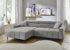 QUARTIER Ecksofa EASY 180 x 256 cm hellgrau