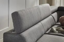 QUARTIER Ecksofa LONIGO 247 x 196 cm grau