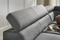 QUARTIER Ecksofa LONIGO 247 x 196 cm grau