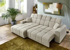 QUARTIER Ecksofa MACON 195 x 301 cm Cord beige