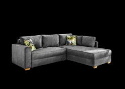 QUARTIER Ecksofa PAROS 257 x 207 cm grau