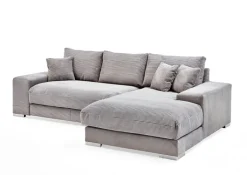 QUARTIER Ecksofa ROMAN 285 x 176 cm hellgrau