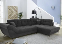 QUARTIER Ecksofa SIENA dunkelgrau