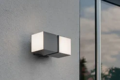 ECO-LIGHT LED Außenwandleuchte CUBA 2-flg anthrazit