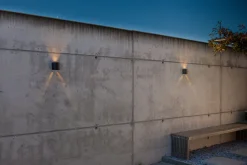 ECO-LIGHT LED Außenwandleuchte GEMINI BEAMS 11 cm schwarz