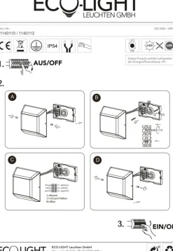 ECO-LIGHT LED Außenwandleuchte FLOYD anthrazit