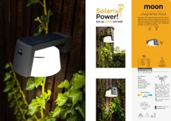ECO-LIGHT LED Solar Außenwandleuchte MOON B anthrazit