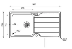 Einbauspüle REMIS silberfarbig