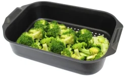 ELO mit Freude kochen! ELO Bräter mit Dünst- und Gareinsatz Aluguss schwarz