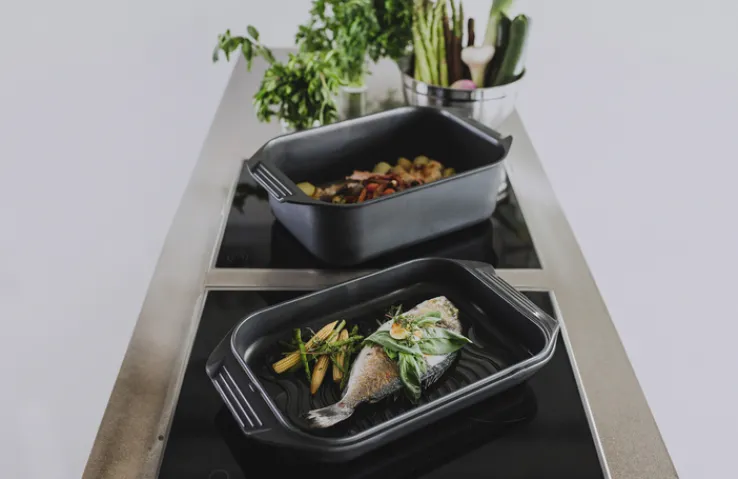 ELO mit Freude kochen! ELO Rechteckbräter KARREE 42x26 cm Aluguss schwarz