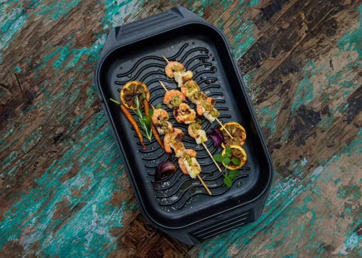 ELO mit Freude kochen! ELO Rechteckbräter KARREE 42x26 cm Aluguss schwarz