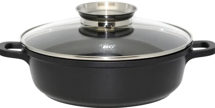 ELO mit Freude kochen! ELO Servierpfanne ALUCAST 28 cm rund schwarz