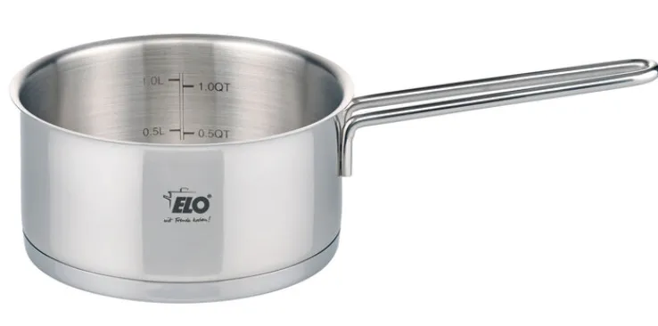 ELO mit Freude kochen! ELO Stielkasserolle CITRIN 16 cm Edelstahl silber