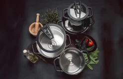 ELO mit Freude kochen! ELO Topfset RONDELLO 4-teilig Metall Silber