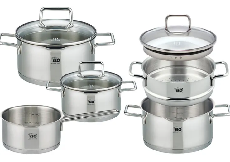 ELO mit Freude kochen! ELO Topf-Set SMART STEAM 5-teilig Edelstahl silberfarbig