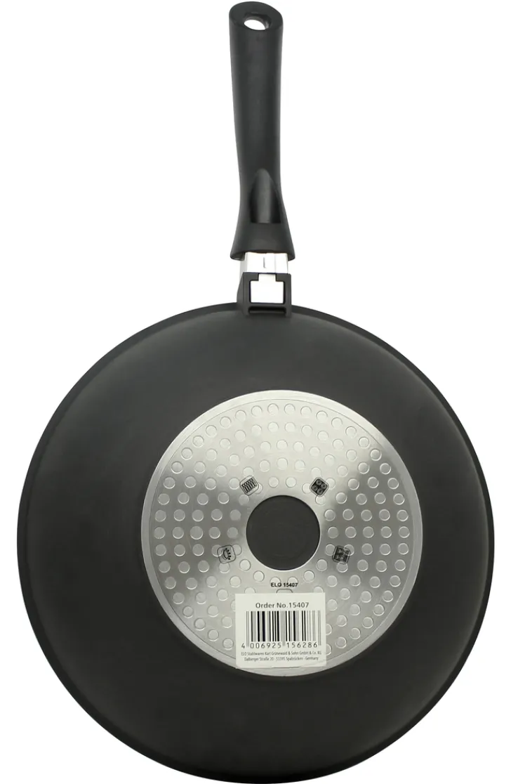 ELO mit Freude kochen! ELO Wokpfanne ALUCAST 28 cm schwarz Aluminiumguss