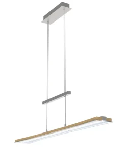 ELOBRA CCT LED Pendellampe PANAMA Nickelfarbig mit Holz