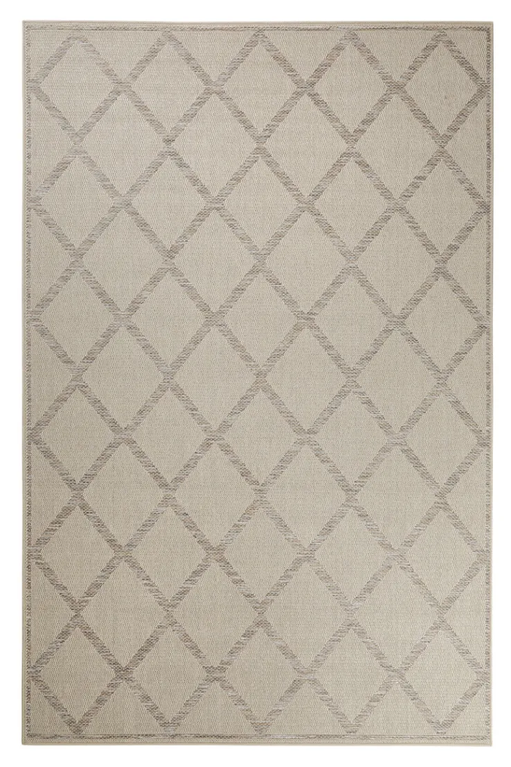 ESPRIT Outdoorteppich RHOMB 160 x 225 cm beige/grau