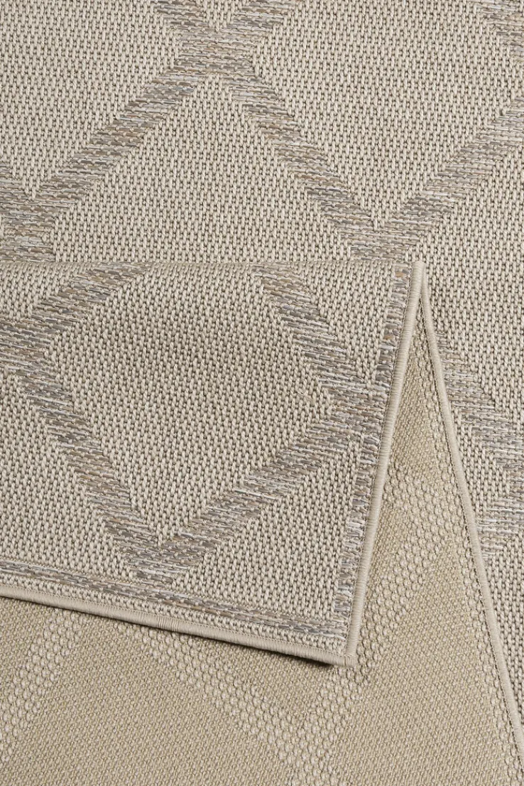 ESPRIT Outdoorteppich RHOMB 160 x 225 cm beige/grau
