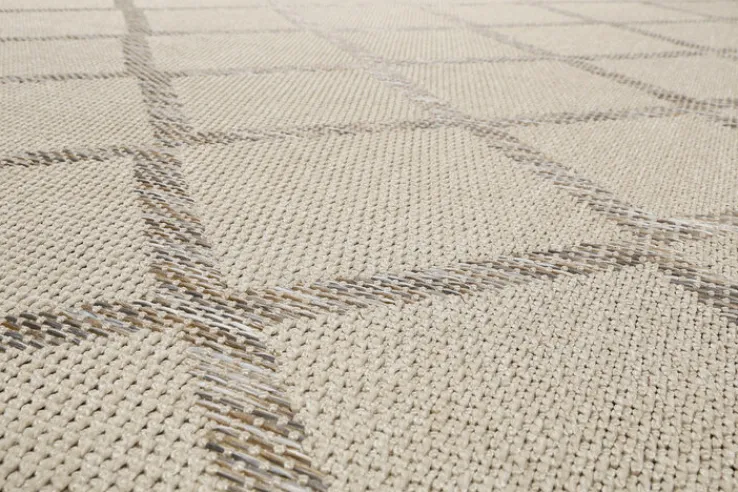 ESPRIT Outdoorteppich RHOMB 160 x 225 cm beige/grau