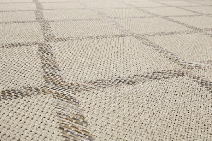 ESPRIT Outdoorteppich RHOMB 160 x 225 cm beige/grau